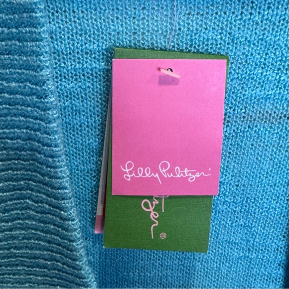 NWT Lilly Pulitzer Amalie Cardigan in Breakwater Blue Sz XXS - Picture 7 of 11